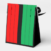 Red Black Green Elegant Script Joyous Kwanzaa Bedankdoosjes (Achterkant)