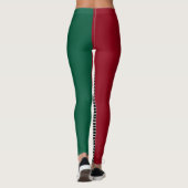 Red Black Green Maze African Mud Cloth Leggings (Achterkant)