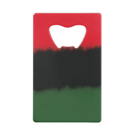 Red Black Green Waterverf Kredietkaart Flessenopener