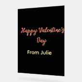 Red black happy Valentine's day from name stylish  (Angle)