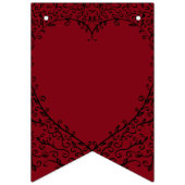 Red Black Heart Wedding Gothic Vlaggetjes (Tweede vlag)