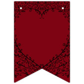 Red Black Heart Wedding Gothic Vlaggetjes (Eerste vlag)