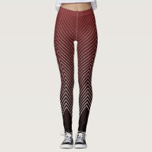 Red Black Illusion Yoga Leggings