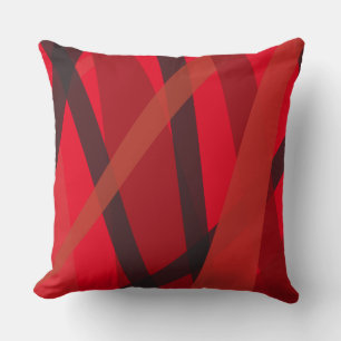 RED BLACK LINES DESIGN Retro Sierkussen