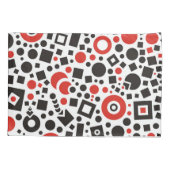 Red & Black Modern Art Deco Kussensloop (Achterkant)