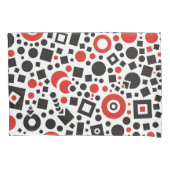 Red & Black Modern Art Deco Kussensloop (Voorkant)