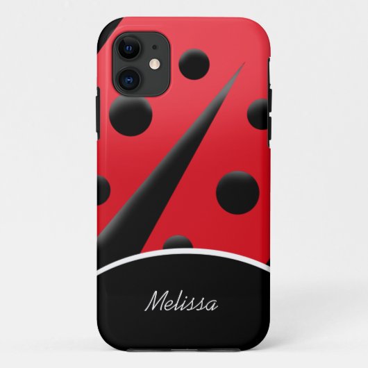 Red/Black Modern Ladybug iPhone 5 Hoesje (Achterkant)