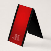 Red Black Modern Plain Professional Manager Visitekaartjes (Achterkant)