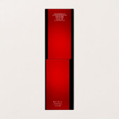 Red Black Modern Plain Professional Manager Visitekaartjes (Buitenkant ongevouwen)