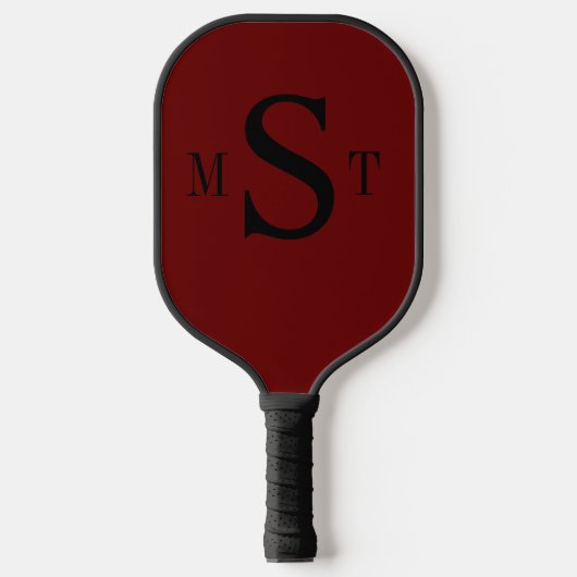Red Black Monogram Speciaal Pickleball Paddle (Voorkant)