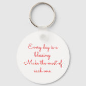 Red Black Multilingual "Bedankt" Typografie Sleutelhanger (Achterkant)