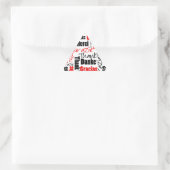 Red Black Multilingual Dank je Word Cloud Driehoek Sticker (Tas)