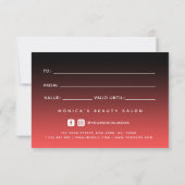 Red Black Ombre Heart Romantic Modern & Elegant (Achterkant)