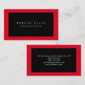 Red Black Original Plain Professional Visitekaartje (Voorkant / Achterkant)