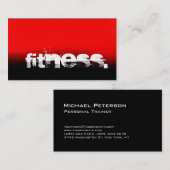 Red Black Personal Trainer Fitness Visitekaartje (Voorkant / Achterkant)
