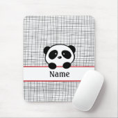 Red Black Personalized Panda Beer Mousepad Muismat (Met muis)