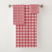 Red Black Plaid Towels Housewarming Gift Idea (En situation)