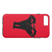 Red Black Pop Art Elephant iPhone 7 Plus Coque (Dos (Horizontal))