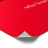 Red Black Pop Art Leadership Wolf Howling Poster (Hoek)