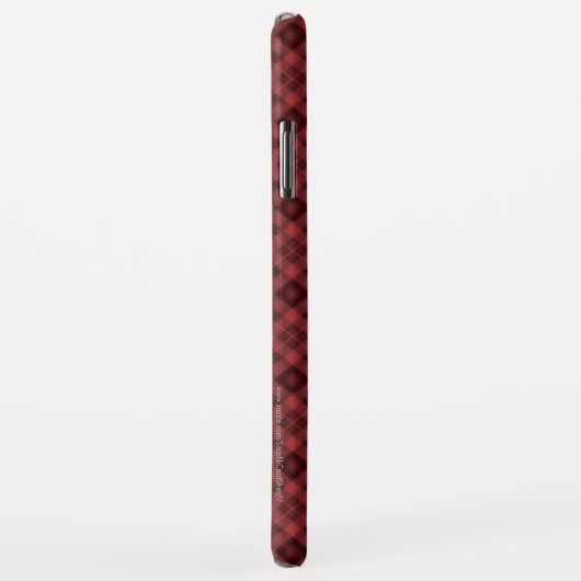 Red Black Retro Tartan Case-Mate iPhone Case (Achterkant/rechts)