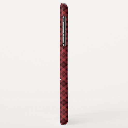 Red Black Retro Tartan Case-Mate iPhone Case (Achterkant/links)
