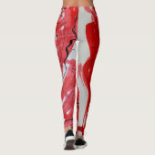 Red&Black Scribble Leggings (Achterkant)