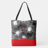 Red & Black Scribble, sacs à main (Dos)