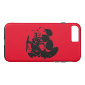Red Black Skull iPhone 7 Plus Coque (Dos (Horizontal))