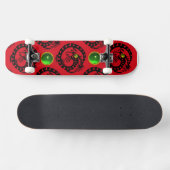 RED BLACK SNAKE DRAGON, Green Emerald Skateboard (Horizontaal)