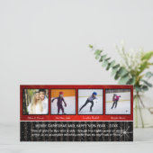 Red/Black Stars 4 Photos - Carte photo de Noël (Debout devant)