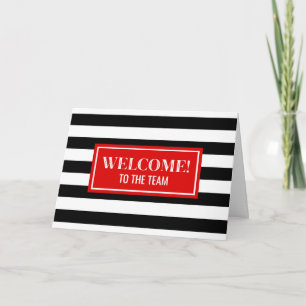 Red Black Stripes medewerker Welkom bij het team Kaart