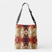 Red Black Tan White Symmetrisch ontwerp voor het z Crossbody Tas (Achterkant)