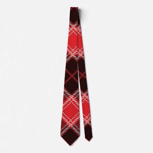 Red Black Tartan Stropdas (Voorkant)