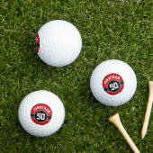 Red Black Team Jersey Fan Gear Golfballen (Insitu Gras)