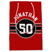 Red Black Team Jersey Fan Gear Medium Cadeauzakje (Voorkant)