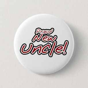 Red/Black Text Proud New oom Ronde Button 5,7 Cm
