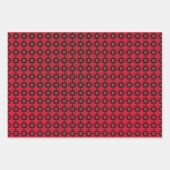 Red & Black Tile Pattern Inpakpapier Vel (Voorkant 3)