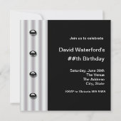 Red Black Tuxedo Mans Anniversaire Invitations (Dos)