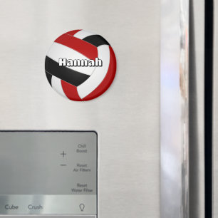 Red Black volleybal Kids verjaardagsfeestje Magneet