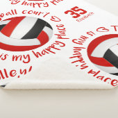 red black volleyball court happy place typography sherpa deken (3/4)
