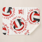 red black volleyball court happy place typography sherpa deken (Voorkant (horizontaal))