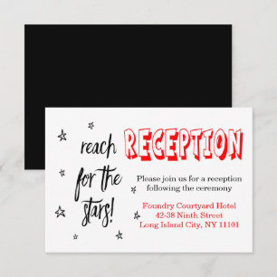 Red Black Weddenschappen Reception Stars Love Quot Kaart