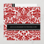 Red Black Wedding Vow Renewal Uitnodiging (Voorkant / Achterkant)