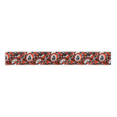 Red Black White Abstract Haida Face Native Art Grosgrain Lint (Voorkant)