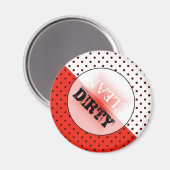 Red Black White Elegant Retro Dishwaser Magnet Magneet (Voorkant / Achterkant)