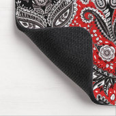 Red Black & White Floral Paisley Bohemian Boho Muismat (Hoek)