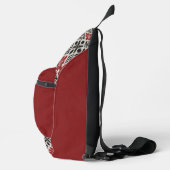 Red Black White Geometric Keffiyeh Folk Pattern Sling Bag (Rechts)