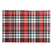 Red Black White Plaid Tartan Pattern Design Kussensloop (Achterkant)