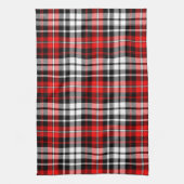 Red Black White Plaid Tartan Pattern Design Theedoek (Verticaal)