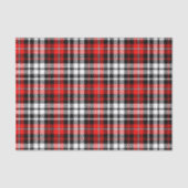 Red Black White Plaid Tartan Pattern Design  Tissuepapier (Voorkant)